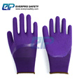 13G Polyester /Nylon Liner Latex Crinkle Foam Coated Working Glove EN388:2121X